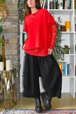 Conrad Cap Sleeve Tank Rouge